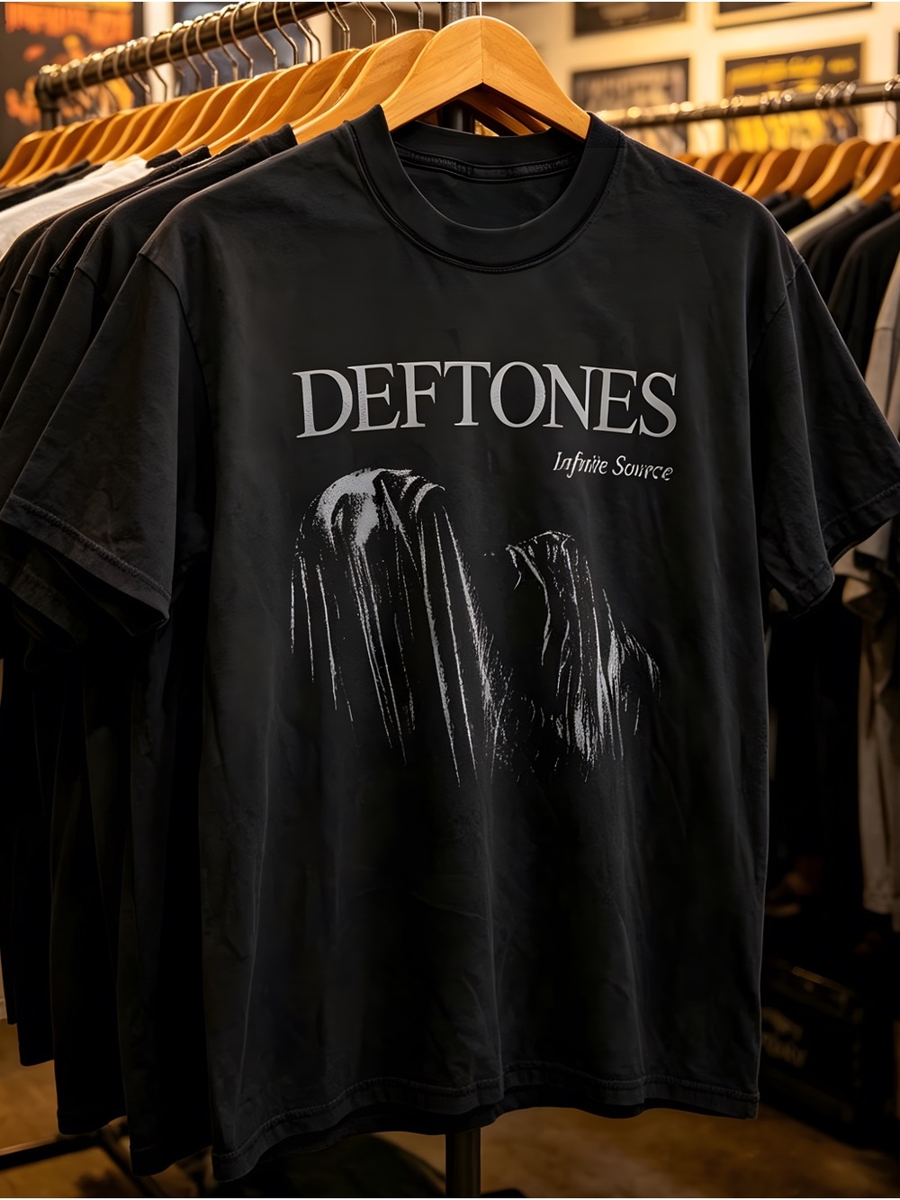 Women’s black T-shirt, Deftones black band tee